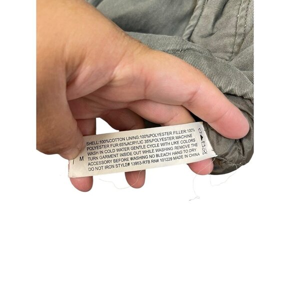 Ashley by 26 International Cargo Utility Jacket Faux Fur Hoodie Women’s Size M - Picture 5 of 10